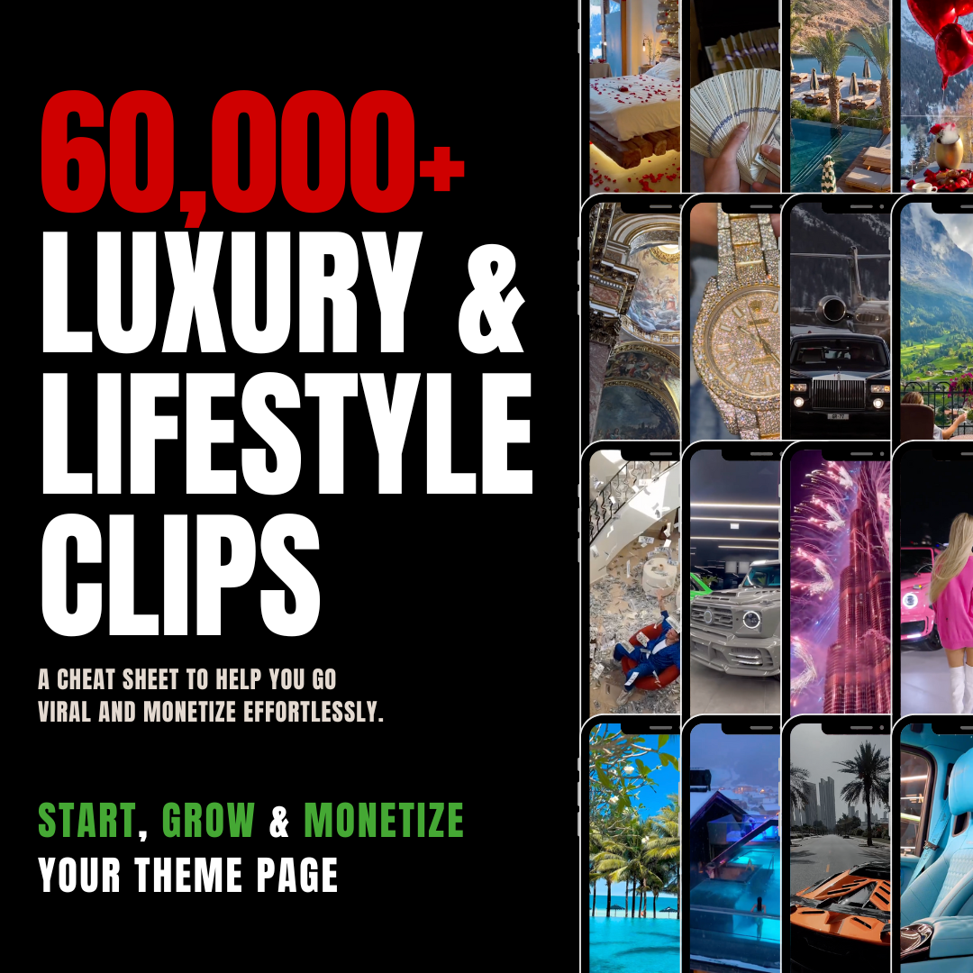 60,000+ Luxury & Lifestyle Videos - Reels Mega Bundle - for Instagram & TikTok