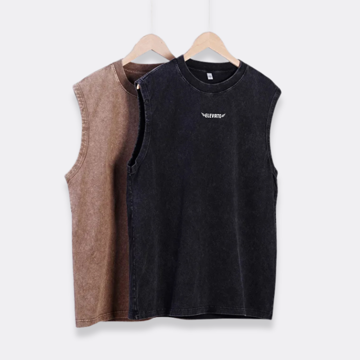 The Elevate Tank - 100% Cotton Vintage Washed