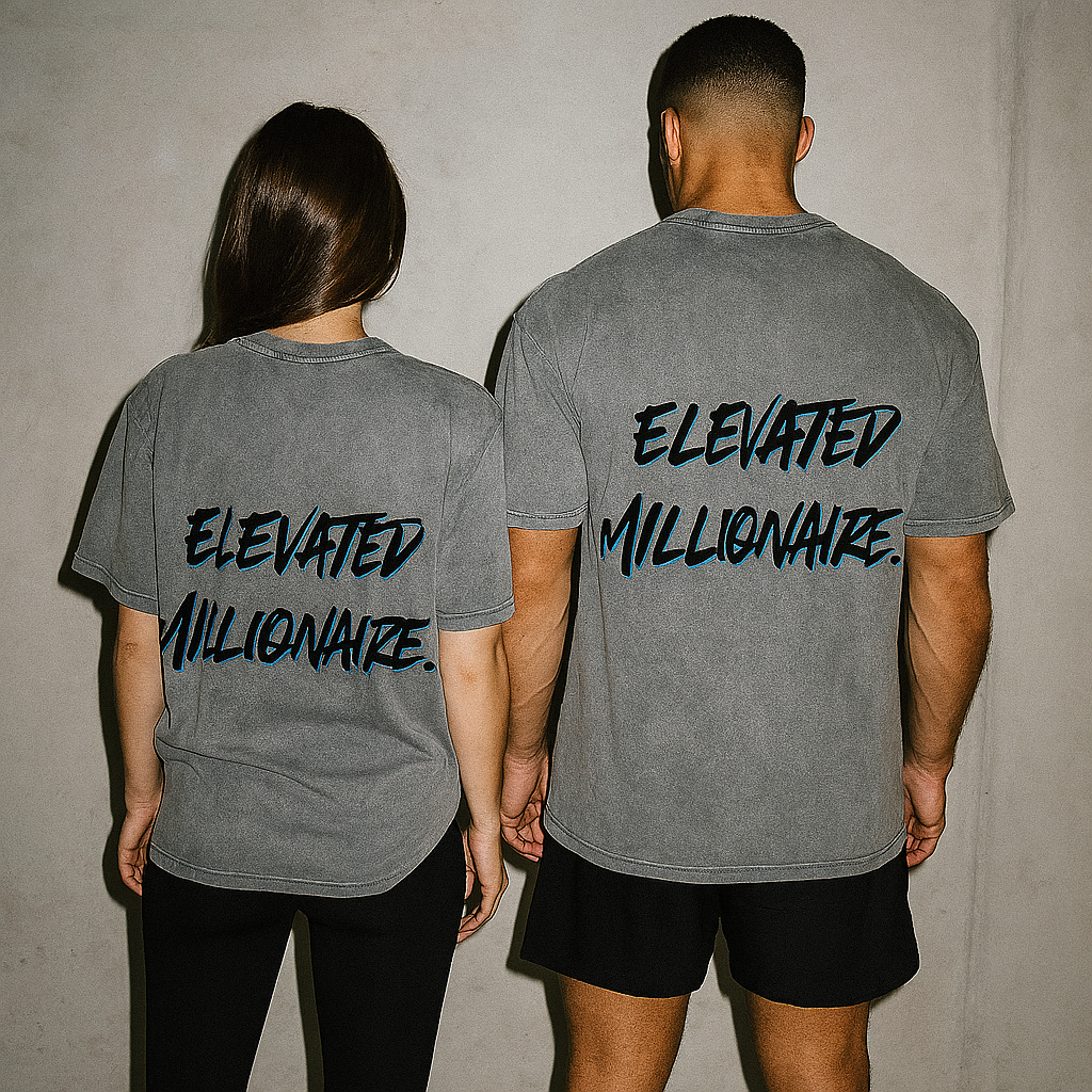 Elevated Millionaire- 100% Cotton Vintage Washed T-shirt