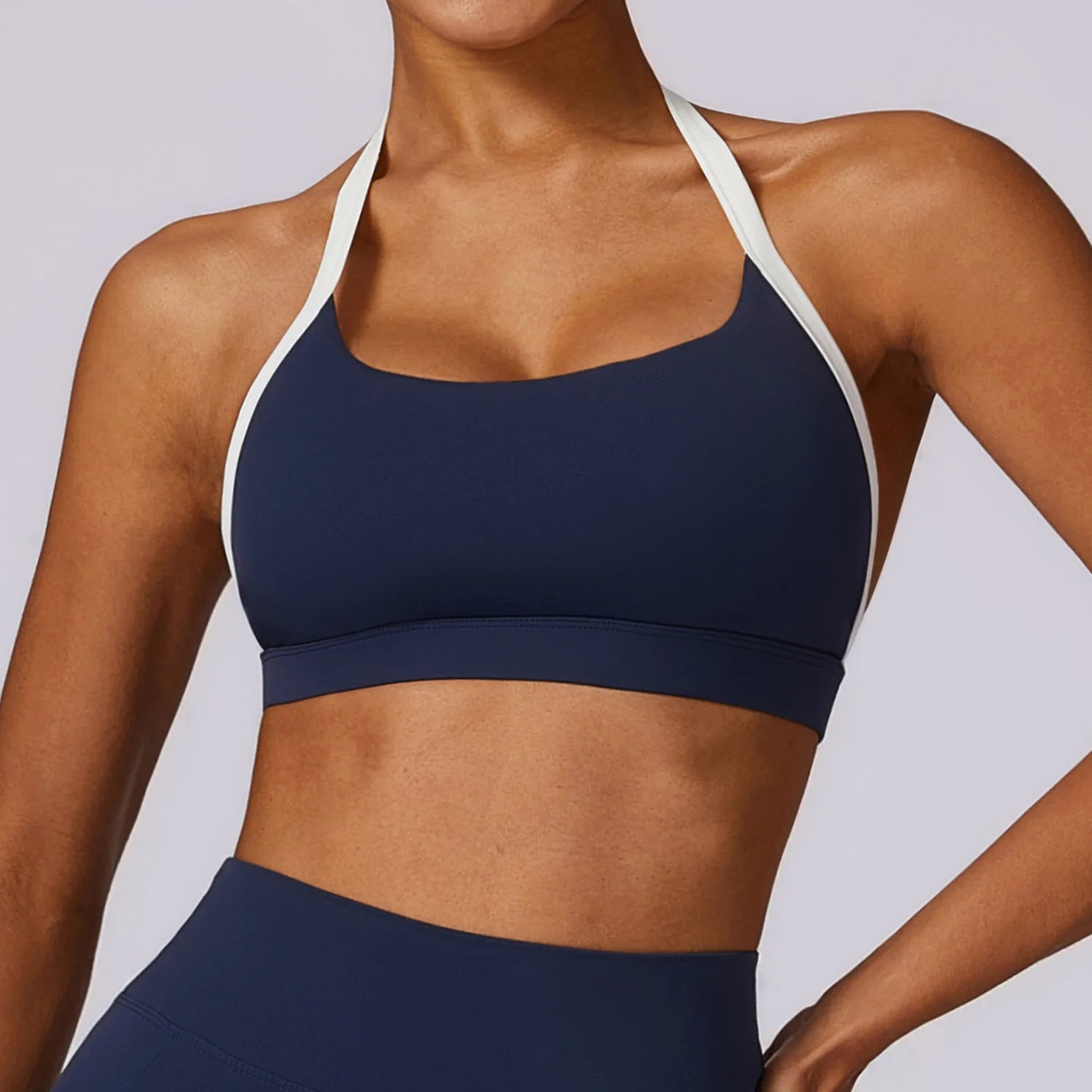 The Pursuit Top- Sports Bra - Elevate Navy Blue / S