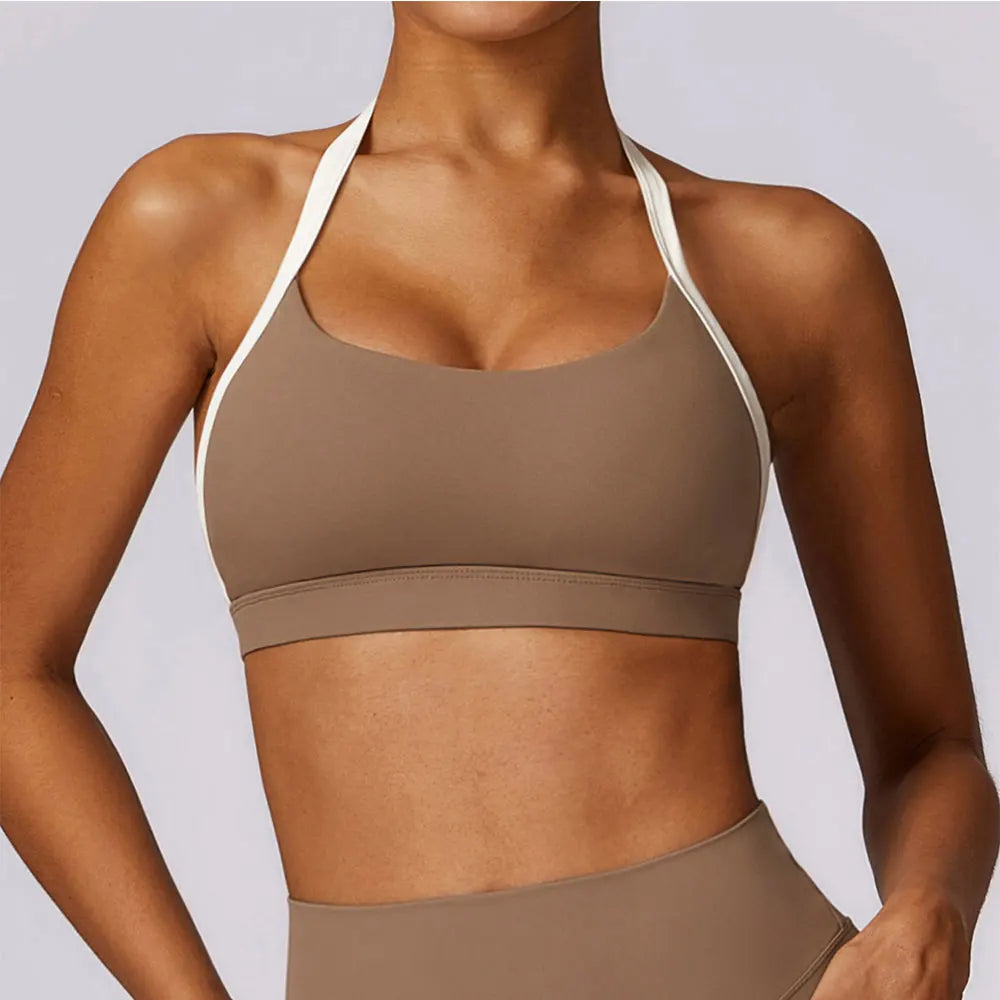 The Pursuit Top- Sports Bra - Elevate Mocha / S