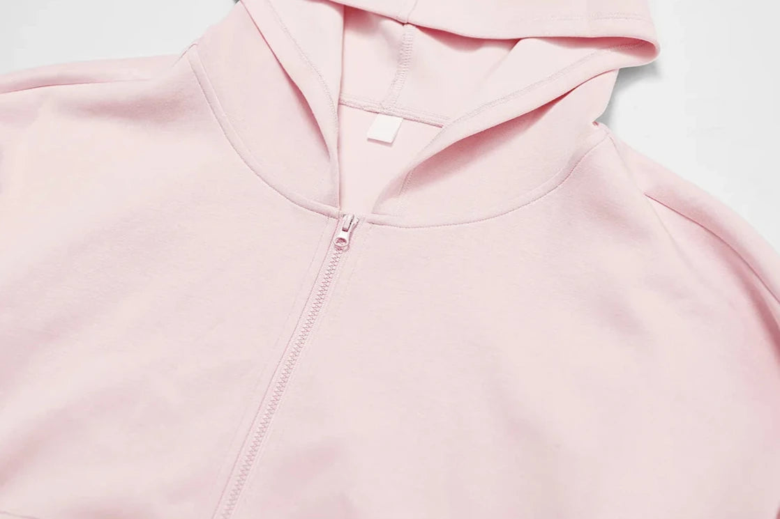 The Calm Zip Sweater - Elevate Pink / S