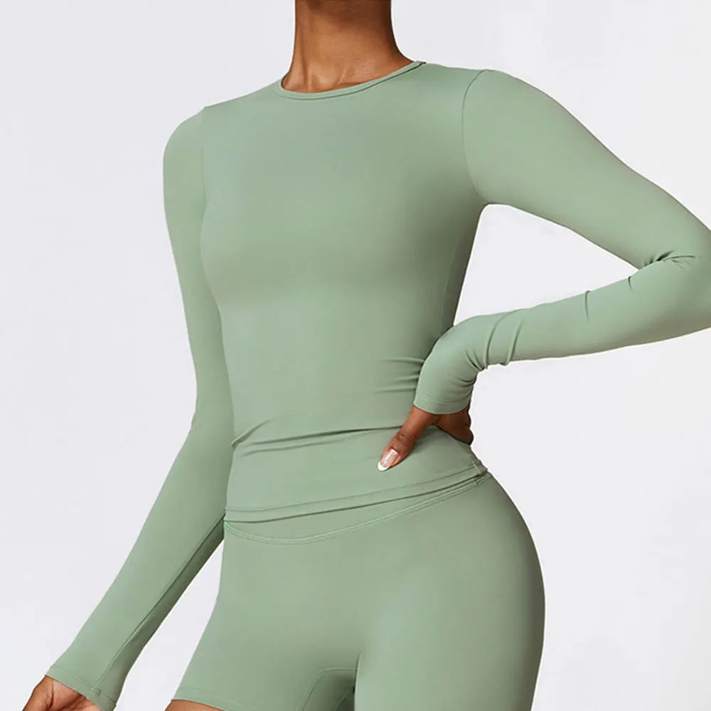 The Momentum Long Sleeve Top - Elevate Basil green / S